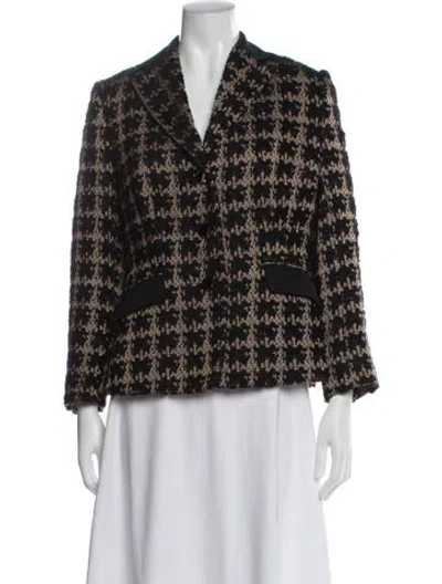 Pre-owned Les Copains Houndstooth Print Blazer In Multi