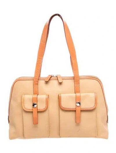 Pre-owned Les Copains Leather Shoulder Bag In Neutrals