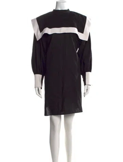 Pre-owned Les Copains Linen Mini Dress In Blue