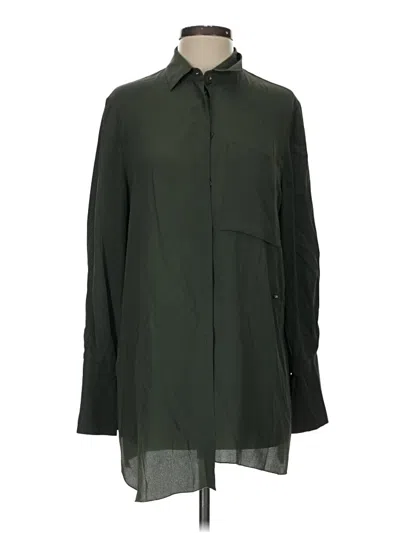 Pre-owned Les Copains Long Sleeve Blouse In Green