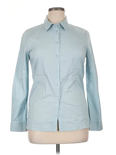 Pre-owned Les Copains Long Sleeve Button Down Shirt In Blue
