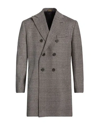 Les Copains Man Coat Brown Size 46 Wool, Polyamide