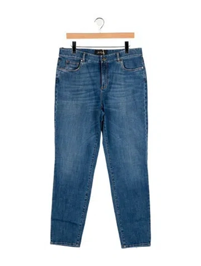 Pre-owned Les Copains Mid-rise Straight Leg Jeans W/ Tags In Blue