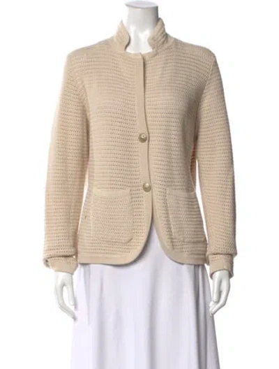 Pre-owned Les Copains Open Front Sweater W/ Tags In Neutrals