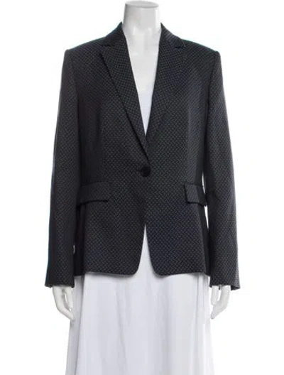 Pre-owned Les Copains Patterned Blazer In Blue