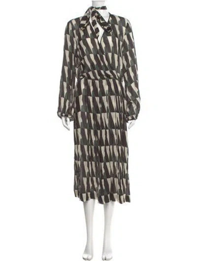Pre-owned Les Copains Printed Long Dress In Multi