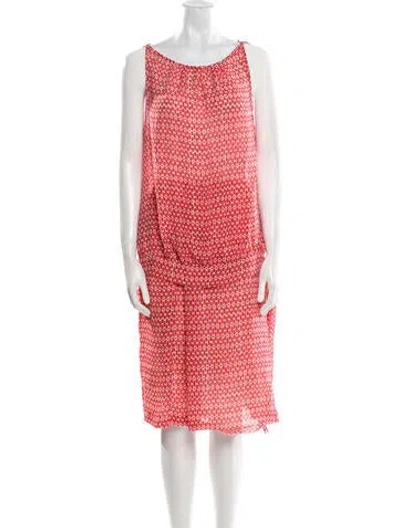 Pre-owned Les Copains Printed Pleated Accents Skirt Set In Pink