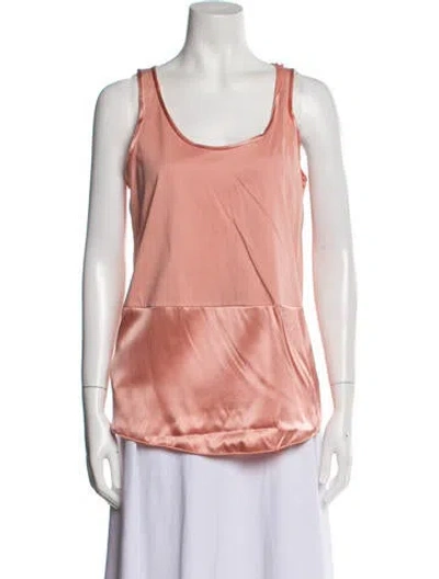 Pre-owned Les Copains Scoop Neck Sleeveless Top In Pink