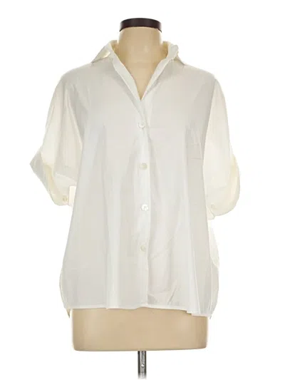 Pre-owned Les Copains Short Sleeve Blouse In White