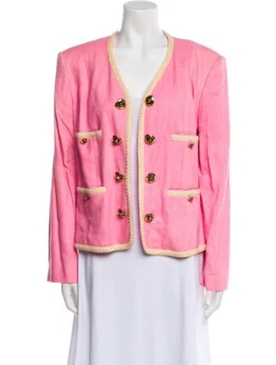 Pre-owned Les Copains Silk Blazer In Pink