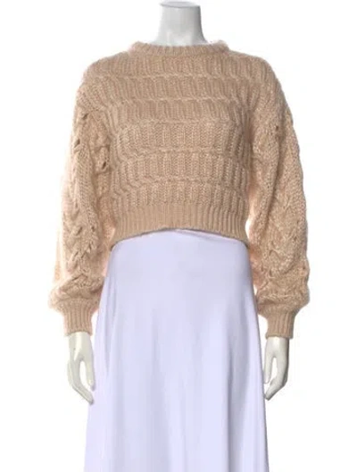 Pre-owned Les Copains Silk Crew Neck Sweater In Neutral