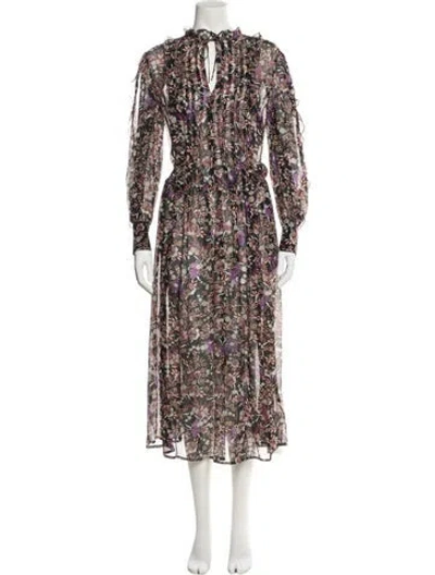 Pre-owned Les Copains Silk Long Dress In Multi