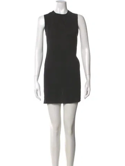 Pre-owned Les Copains Silk Mini Dress In Gray