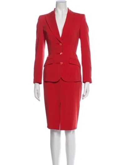 Pre-owned Les Copains Skirt Suit In Orange