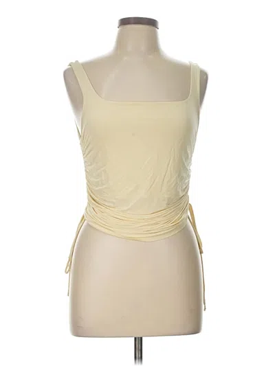 Pre-owned Les Copains Sleeveless Top Ivory Strapless Neckline Tops In White