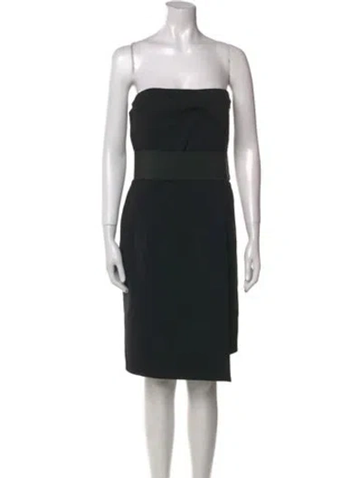 Pre-owned Les Copains Square Neckline Mini Dress In Black