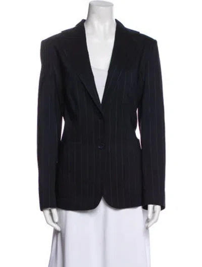 Pre-owned Les Copains Striped Blazer In Blue