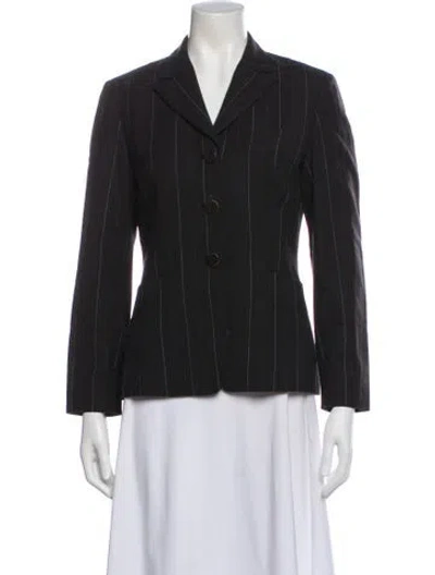 Pre-owned Les Copains Striped Blazer In Gray