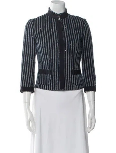 Pre-owned Les Copains Striped Jacket In Blue