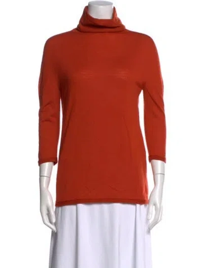 Pre-owned Les Copains Turtleneck Sweater In Orange