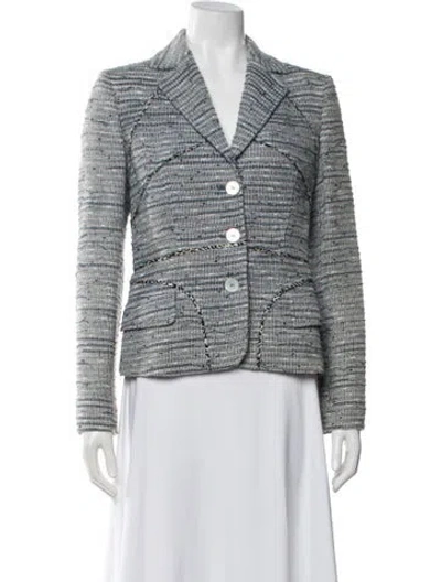 Pre-owned Les Copains Tweed Pattern Blazer
