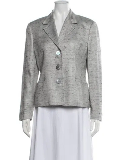 Pre-owned Les Copains Tweed Pattern Blazer