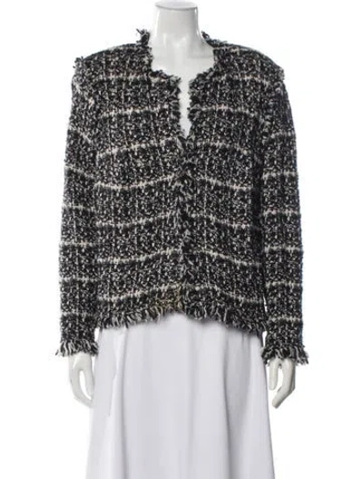 Pre-owned Les Copains Tweed Pattern Jacket In Multi