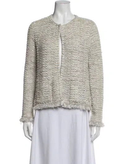 Pre-owned Les Copains Tweed Pattern Jacket In Neutrals