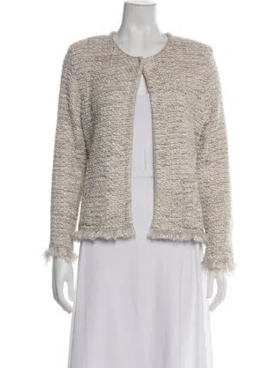 Pre-owned Les Copains Tweed Pattern Jacket In Neutrals