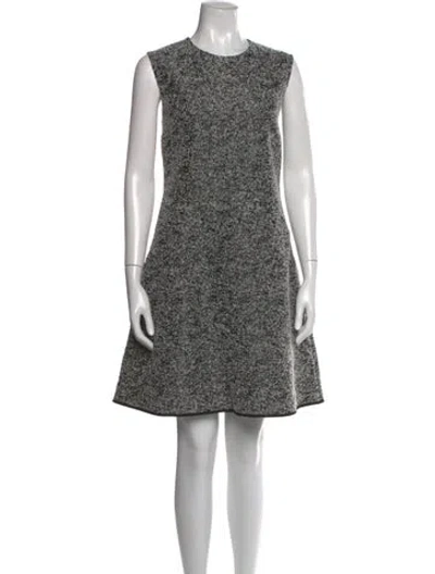 Pre-owned Les Copains Tweed Pattern Knee-length Dress In Gray