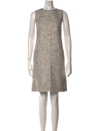 Pre-owned Les Copains Tweed Pattern Mini Dress In Multicolor