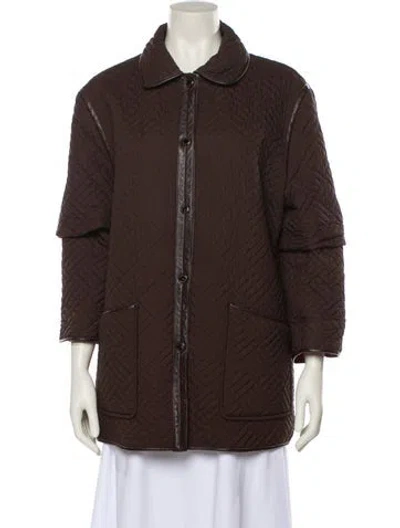 Pre-owned Les Copains Utility Jacket In Brown