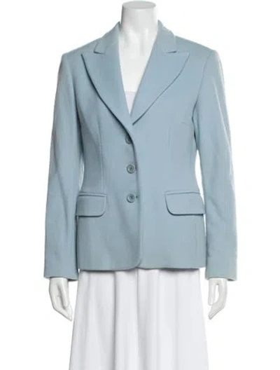 Pre-owned Les Copains Virgin Wool Blazer In Blue