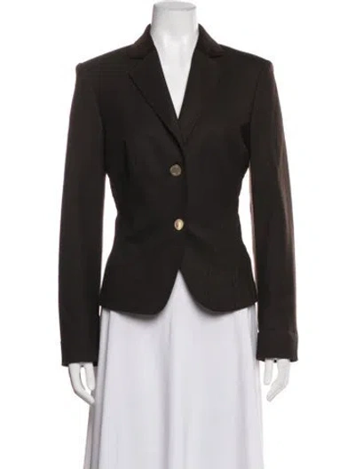 Pre-owned Les Copains Virgin Wool Blazer In Brown