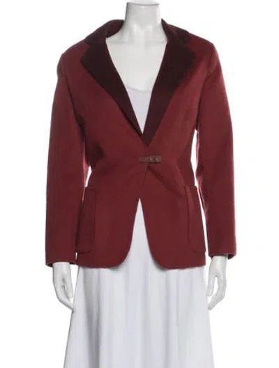 Pre-owned Les Copains Virgin Wool Blazer In Red