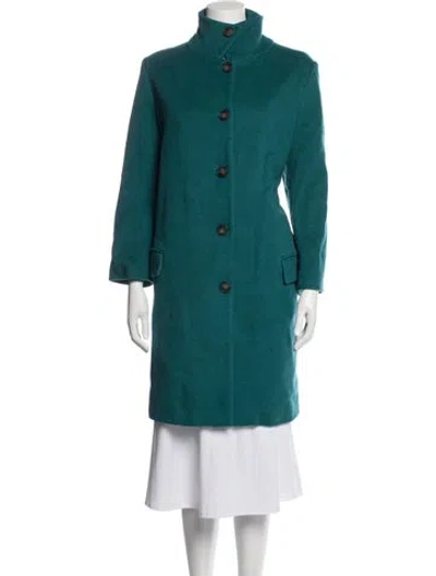 Pre-owned Les Copains Virgin Wool Coat In Blue