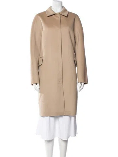 Pre-owned Les Copains Virgin Wool Coat In Neutrals
