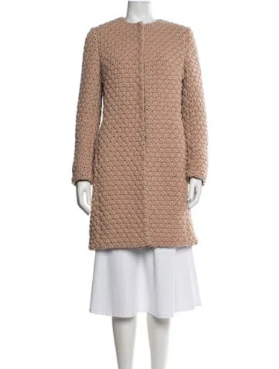 Pre-owned Les Copains Virgin Wool Coat In Neutrals