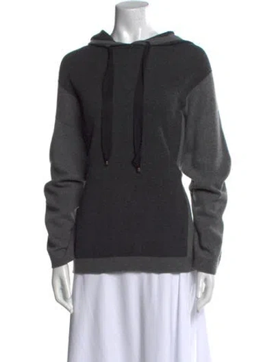 Pre-owned Les Copains Virgin Wool Crew Neck Sweater In Gray