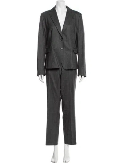 Pre-owned Les Copains Virgin Wool Pantsuit In Grey