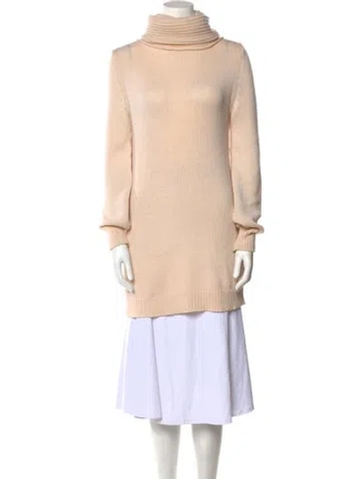 Pre-owned Les Copains Virgin Wool Turtleneck Sweater In Neutral