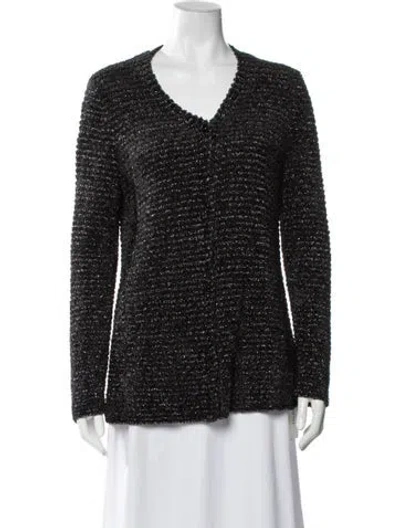 Pre-owned Les Copains V-neck Sweater In Black