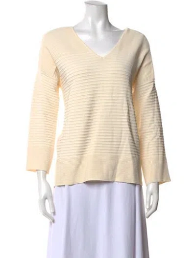 Pre-owned Les Copains V-neck Sweater In Neutrals