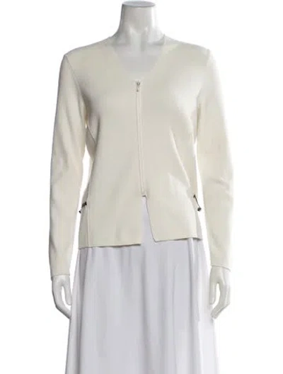 Pre-owned Les Copains V-neck Sweater In Neutrals
