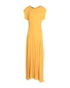 Les Copains Woman Maxi Dress Ocher Size 6 Acetate, Silk In Yellow