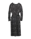 Les Copains Woman Midi Dress Black Size 4 Viscose In Black