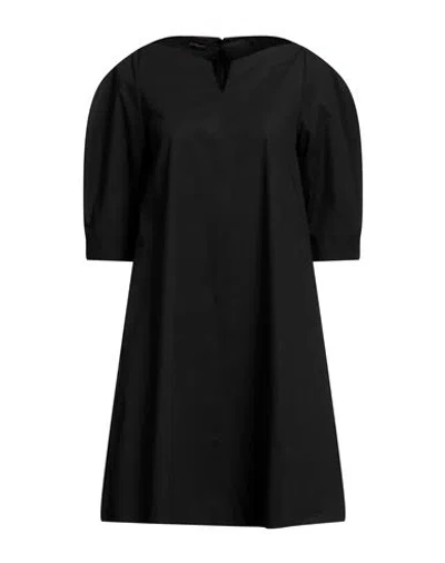 Les Copains Woman Mini Dress Black Size 2 Cotton, Elastane