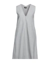 Les Copains Woman Mini Dress Light Grey Size 4 Virgin Wool, Polyamide, Elastane In Grey