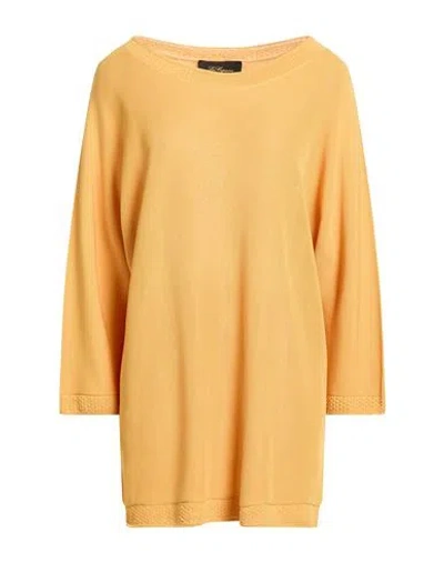 Les Copains Woman Sweater Mandarin Size 12 Cotton In Yellow