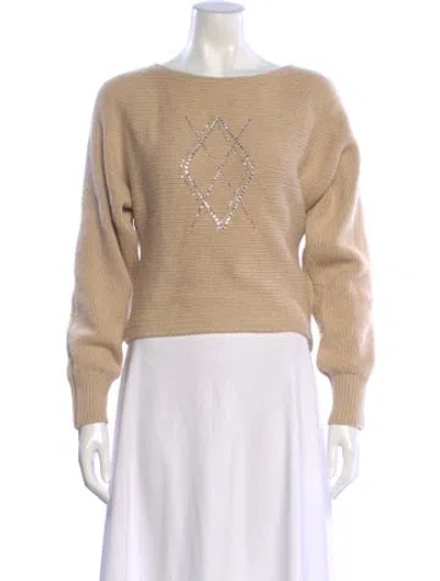Pre-owned Les Copains Wool Bateau Neckline Sweater In Neutral